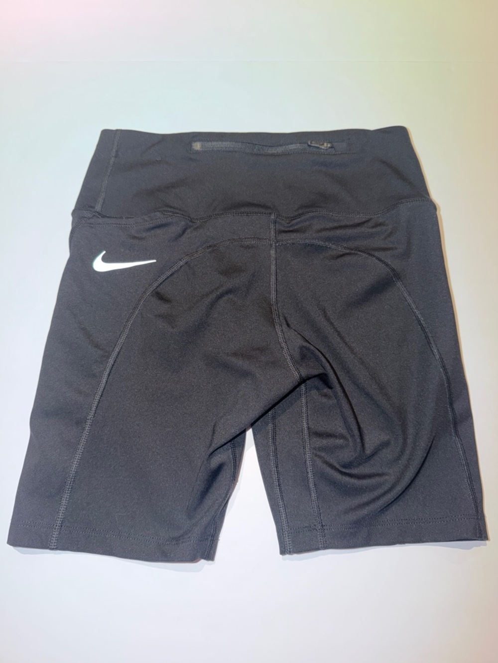Nike Black High-Waist Bike Shorts with Zip Pocket